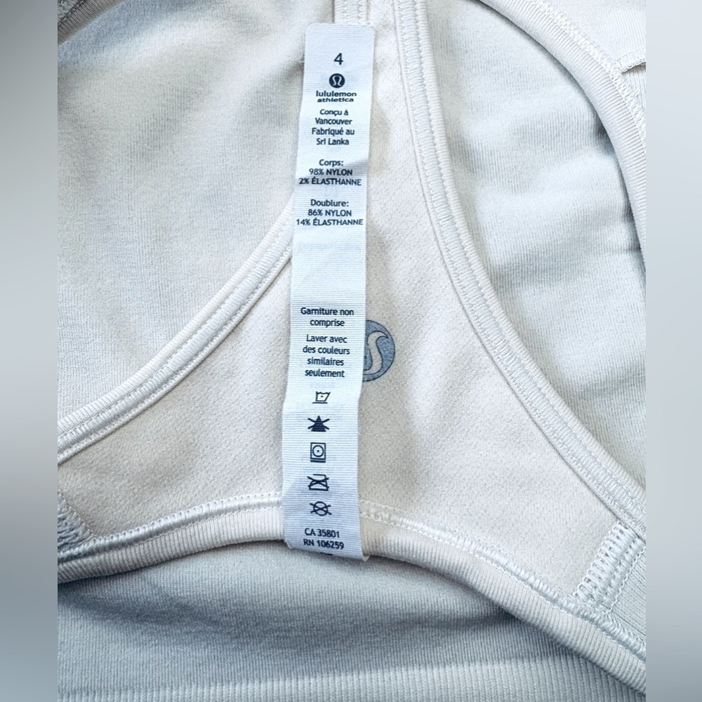 Lululemon, Racerback Tank, Size 4, Beige 🧘♀️ - Picture 9 of 10